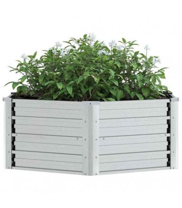 vidaXL Garden Raised Bed 129x45 cm Galvanized Steel Silver