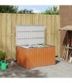 vidaXL Outdoor Storage Box Galvanised Steel 150 x 101 x 91 cm Wood — Size: 149 x 99 x 93 cm