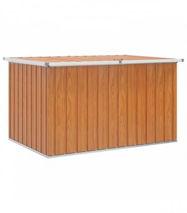 vidaXL Outdoor Storage Box Galvanised Steel 150 x 101 x 91 cm Wood — Size: 149 x 99 x 93 cm