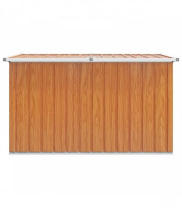 vidaXL Outdoor Storage Box Galvanised Steel 150 x 101 x 91 cm Wood — Size: 149 x 99 x 93 cm