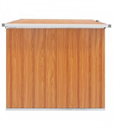 vidaXL Outdoor Storage Box Galvanised Steel 150 x 101 x 91 cm Wood — Size: 149 x 99 x 93 cm
