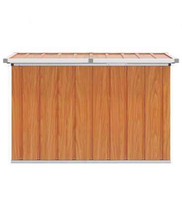 vidaXL Outdoor Storage Box Wood 109 x 67 x 65 cm Galvanised Steel