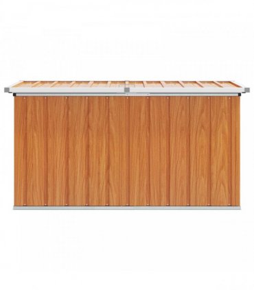 vidaXL Outdoor Storage Box Wood 129 x 67 x 65 cm Galvanised Steel