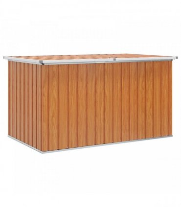 vidaXL Outdoor Storage Box Galvanised Steel 171 x 99 x 93 cm Wood-like