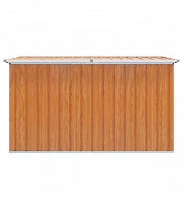 vidaXL Outdoor Storage Box Galvanised Steel 171 x 99 x 93 cm Wood-like