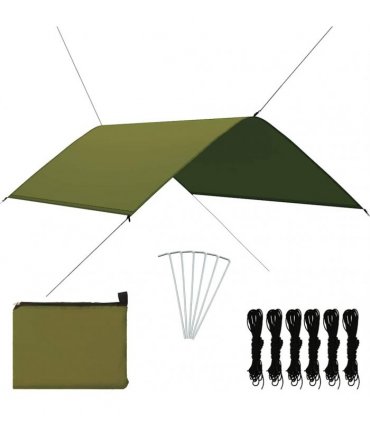 vidaXL Outdoor Tarp 3x2 m Green — Size: 3 x 2 m