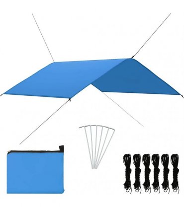 vidaXL Outdoor Tarp 4x4 m Blue — Size: 4 x 4 m