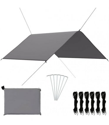 vidaXL Outdoor Tarp 3x2.85 m Grey — Size: 3 x 2.85 m