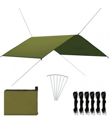 vidaXL Outdoor Tarp 4x4 m Green — Size: 4 x 4 m