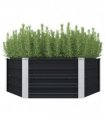 vidaXL Raised Garden Bed Anthracite 129x129x45 cm Galvanised Steel