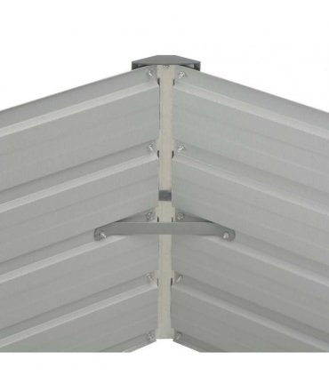 vidaXL Raised Garden Bed Anthracite 129x129x45 cm Galvanised Steel