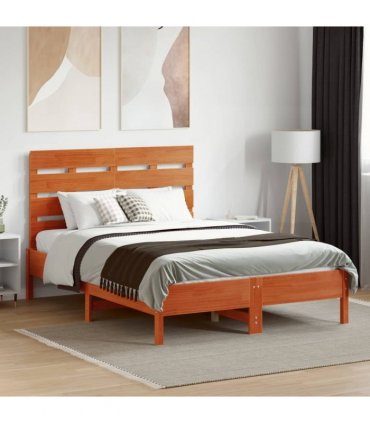 vidaXL Headboard Wax Brown 135 cm Solid Wood Pine