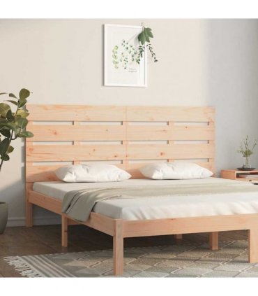 vidaXL Headboard 160x3x80 cm Solid Wood Pine — Colour: Natural