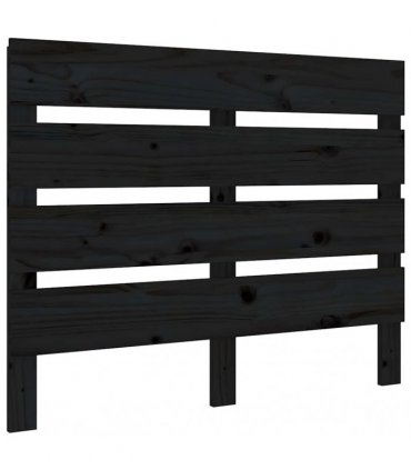 vidaXL Headboard Black 100x3x80 cm Solid Wood Pine
