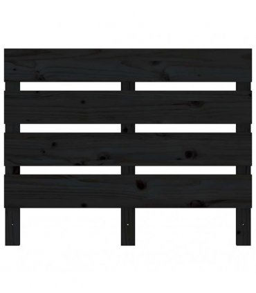 vidaXL Headboard Black 100x3x80 cm Solid Wood Pine