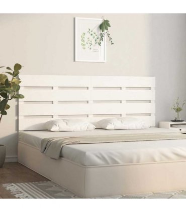 vidaXL Headboard White 200x3x80 cm Solid Wood Pine