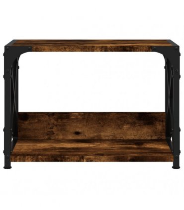 vidaXL Printer Stand 2-Tier Smoked Oak 44x26x31.5 cm Engineered Wood