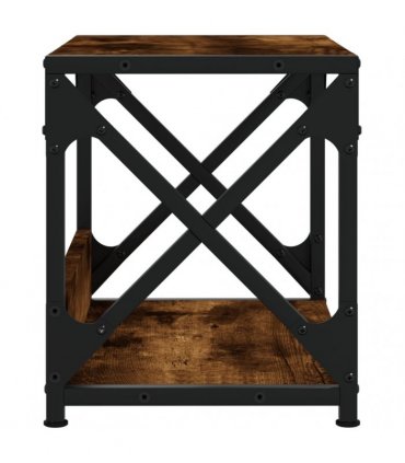 vidaXL Printer Stand 2-Tier Smoked Oak 44x26x31.5 cm Engineered Wood