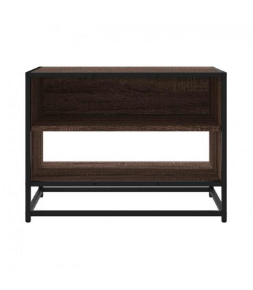 vidaXL TV Cabinet Brown Oak 61x40x46 cm Engineered Wood and Metal