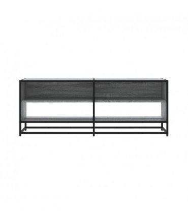 vidaXL TV Cabinet Grey Sonoma 120.5x40x46 cm Engineered Wood and Metal