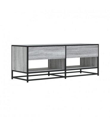 vidaXL TV Cabinet Grey Sonoma 120.5x40x46 cm Engineered Wood and Metal