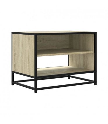vidaXL TV Cabinet Sonoma Oak 61x40x46 cm Engineered Wood and Metal