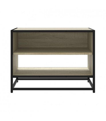 vidaXL TV Cabinet Sonoma Oak 61x40x46 cm Engineered Wood and Metal