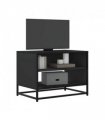 vidaXL TV Cabinet Black 61x40x46 cm Engineered Wood and Metal