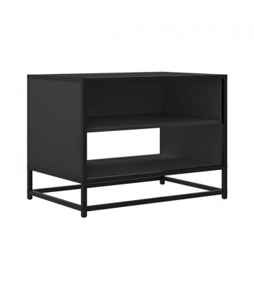 vidaXL TV Cabinet Black 61x40x46 cm Engineered Wood and Metal