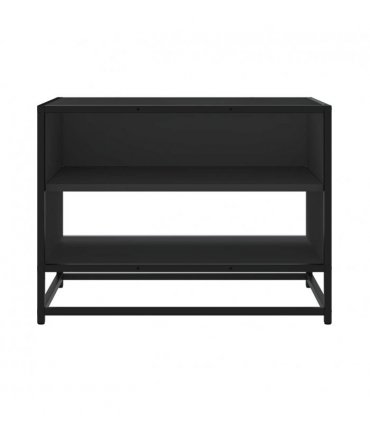 vidaXL TV Cabinet Black 61x40x46 cm Engineered Wood and Metal