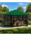 vidaXL Garden Gazebo with Sidewalls 3 x 3 m Green Polyester and Steel — Model: with 4 sidewalls — V0672168089