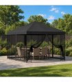 vidaXL Garden Gazebo with Sidewalls 3 x 3 m Anthracite — Model: with 4 sidewalls — V0672168097