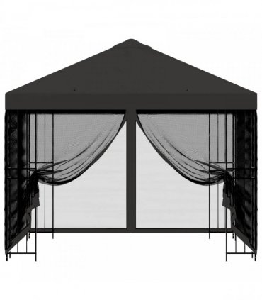 vidaXL Garden Gazebo with Sidewalls 3 x 3 m Anthracite — Model: with 4 sidewalls — V0672168097