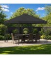 vidaXL Gazebo 3 x 3 m Anthracite Polyester and Steel 190 gsm — Model: without sidewall — V0672168098