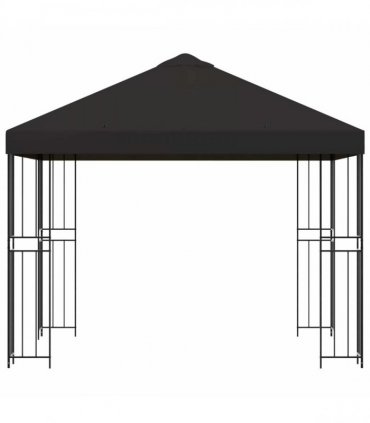 vidaXL Gazebo 3 x 3 m Anthracite Polyester and Steel 190 gsm — Model: without sidewall — V0672168098