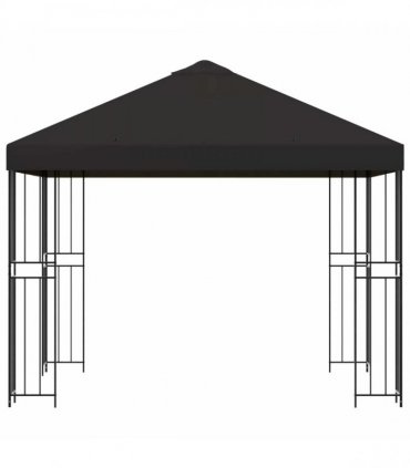 vidaXL Gazebo 3 x 3 m Anthracite Polyester and Steel 190 gsm — Model: without sidewall — V0672168098