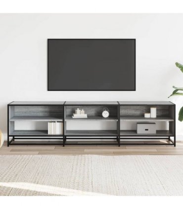 vidaXL TV Cabinet Grey Sonoma 180x40x46 cm Engineered Wood