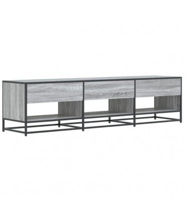 vidaXL TV Cabinet Grey Sonoma 180x40x46 cm Engineered Wood