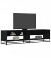 vidaXL TV Cabinet Black 180.5x40x46 cm Engineered Wood