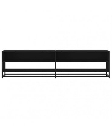 vidaXL TV Cabinet Black 180.5x40x46 cm Engineered Wood