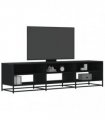 vidaXL TV Cabinet Black 180x40x46 cm Engineered Wood