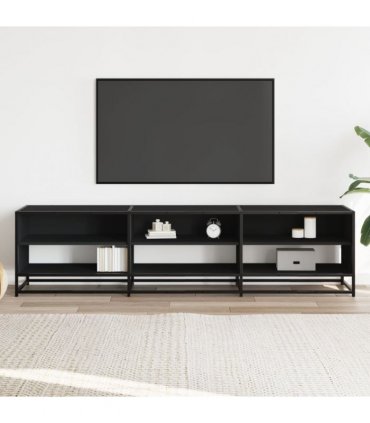vidaXL TV Cabinet Black 180x40x46 cm Engineered Wood