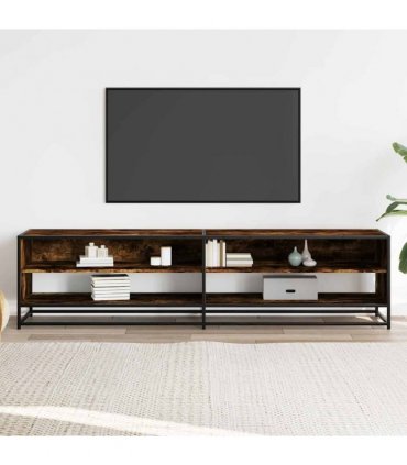 vidaXL TV Cabinet Smoked Oak 180.5x40x46 cm Engineered Wood