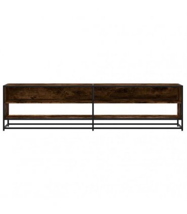 vidaXL TV Cabinet Smoked Oak 180.5x40x46 cm Engineered Wood