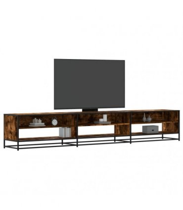 vidaXL TV Cabinet Smoked Oak 270x40x46 cm Engineered Wood
