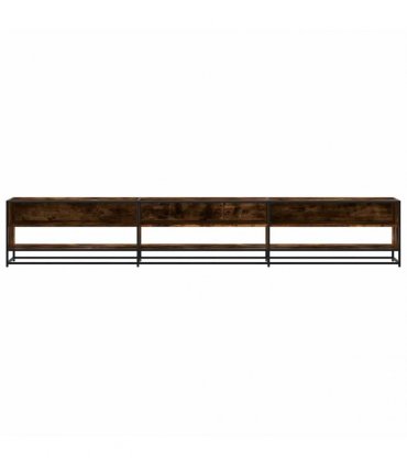 vidaXL TV Cabinet Smoked Oak 270x40x46 cm Engineered Wood