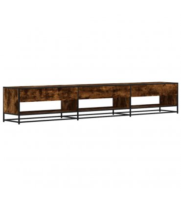 vidaXL TV Cabinet Smoked Oak 270x40x46 cm Engineered Wood