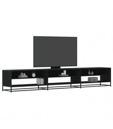 vidaXL TV Cabinet Black 270x40x46 cm Engineered Wood