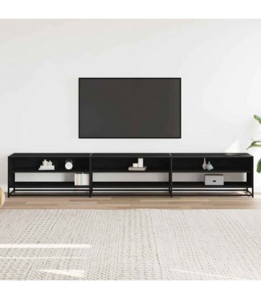 vidaXL TV Cabinet Black 270x40x46 cm Engineered Wood