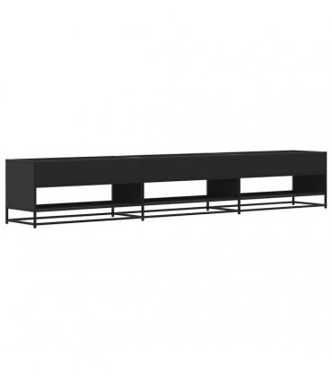 vidaXL TV Cabinet Black 270x40x46 cm Engineered Wood